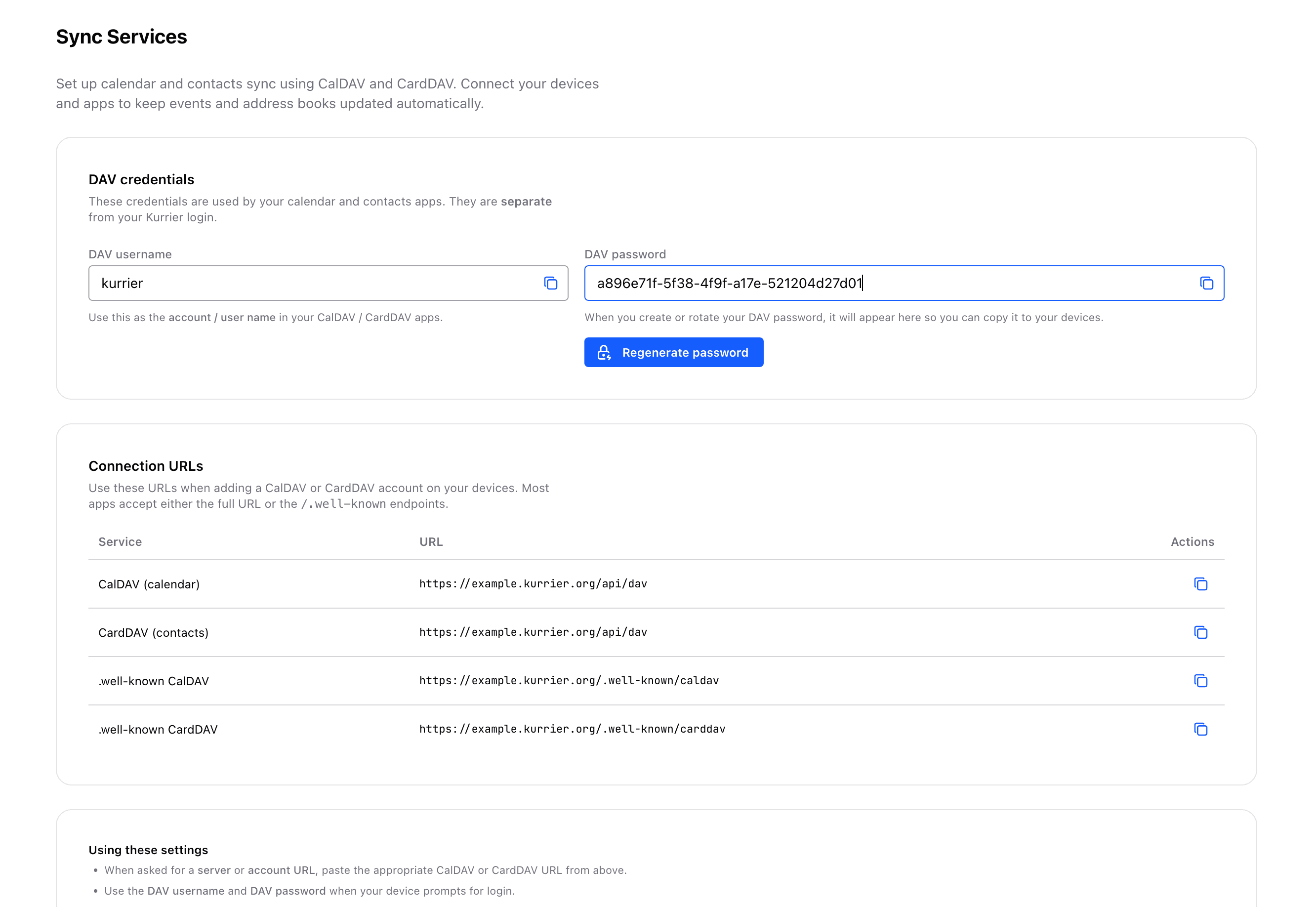 Sync Services Screenshot