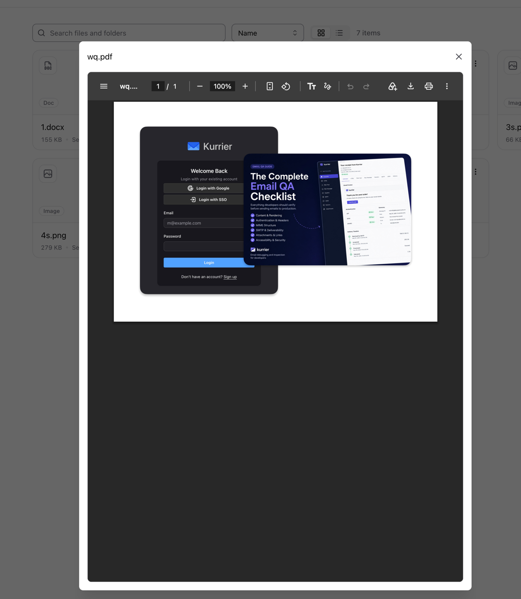 Previewing a PDF in Drive