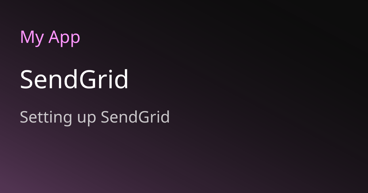 SendGrid | Kurrier Docs